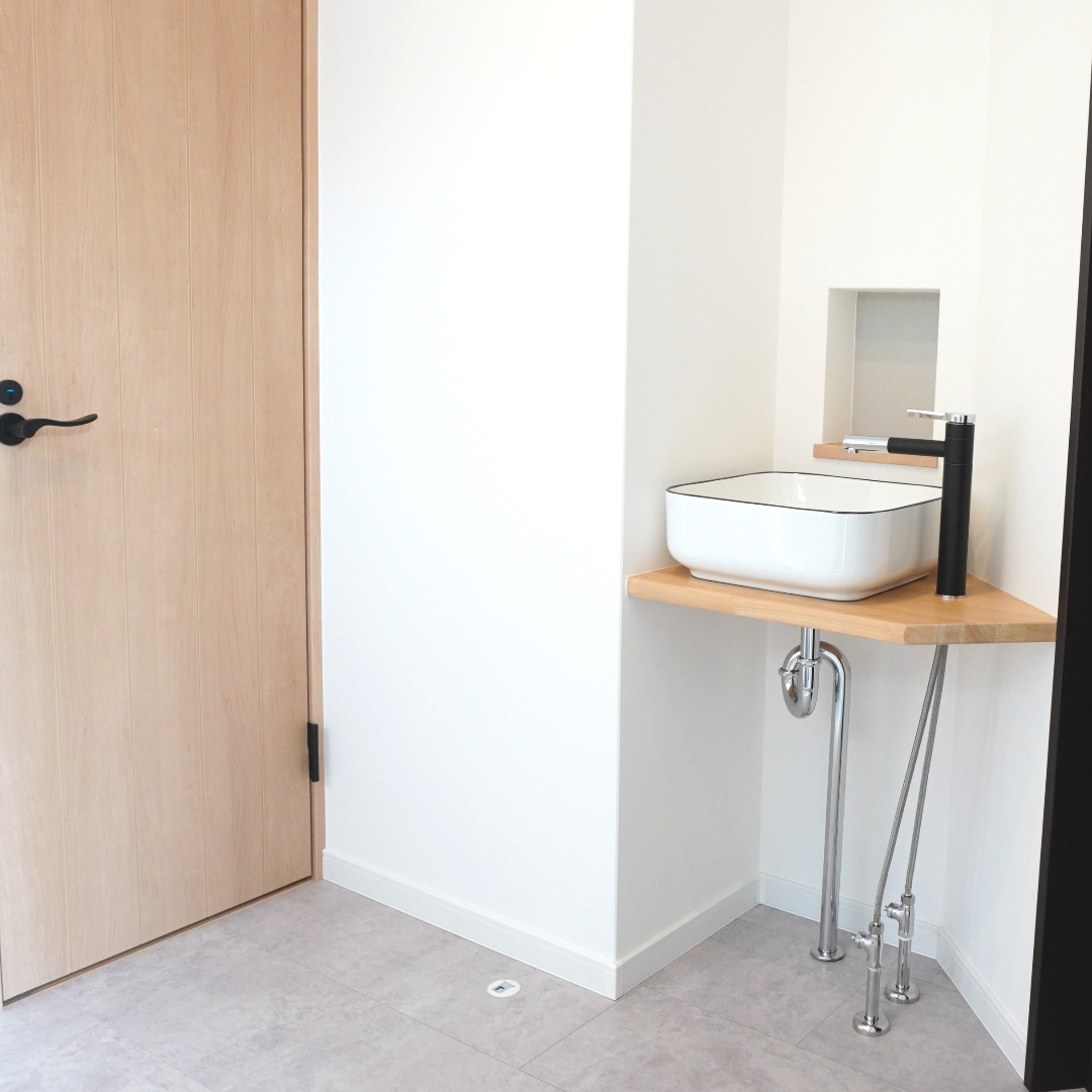 【玄関洗面】〜ただいま！と同時に手を洗う習慣〜